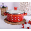 Sunboat Emaille Casserole mit Emaille Cover Geschirr